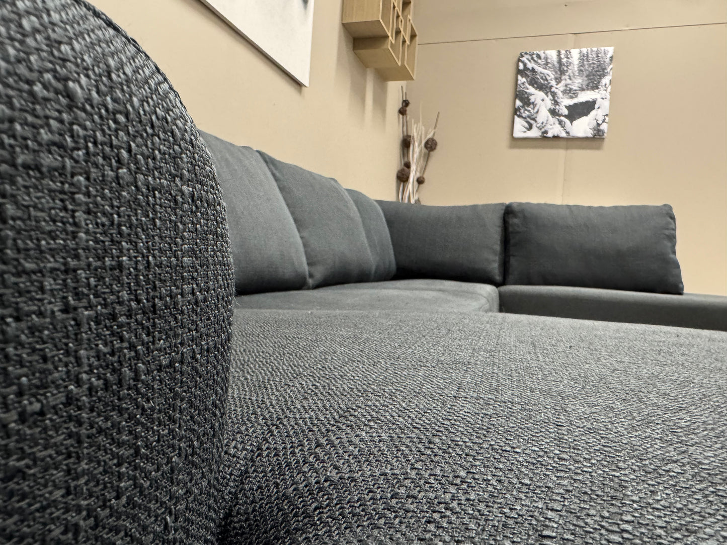 Mørk U- sofa
