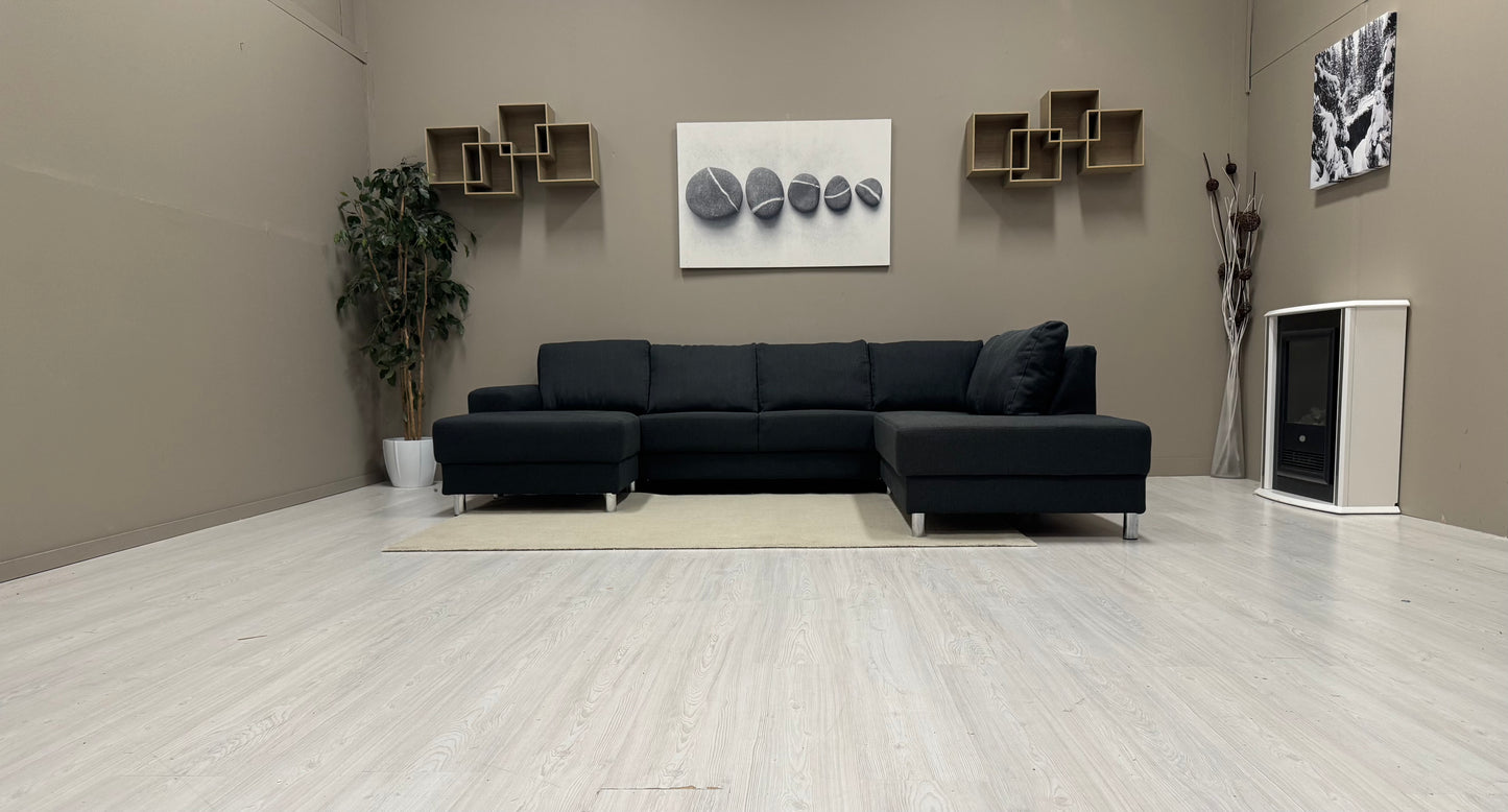 Mørk U- sofa