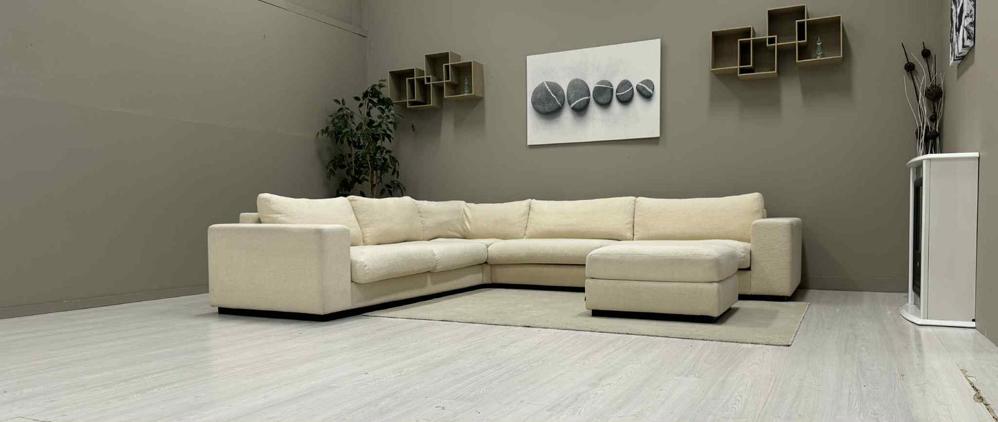 Beige Bolia Hjørnesofa med Puff