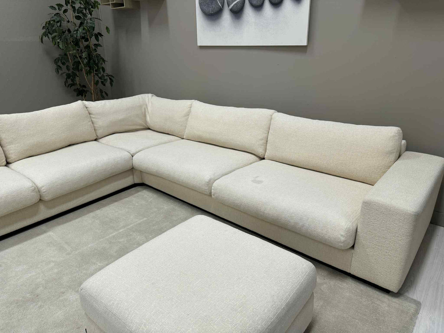 Beige Bolia Hjørnesofa med Puff