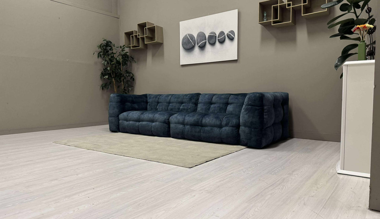 Eksklusiv Modulsofa (Dyp Blå Velur)
