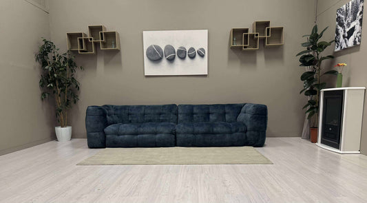 Eksklusiv Modulsofa (Dyp Blå Velur)