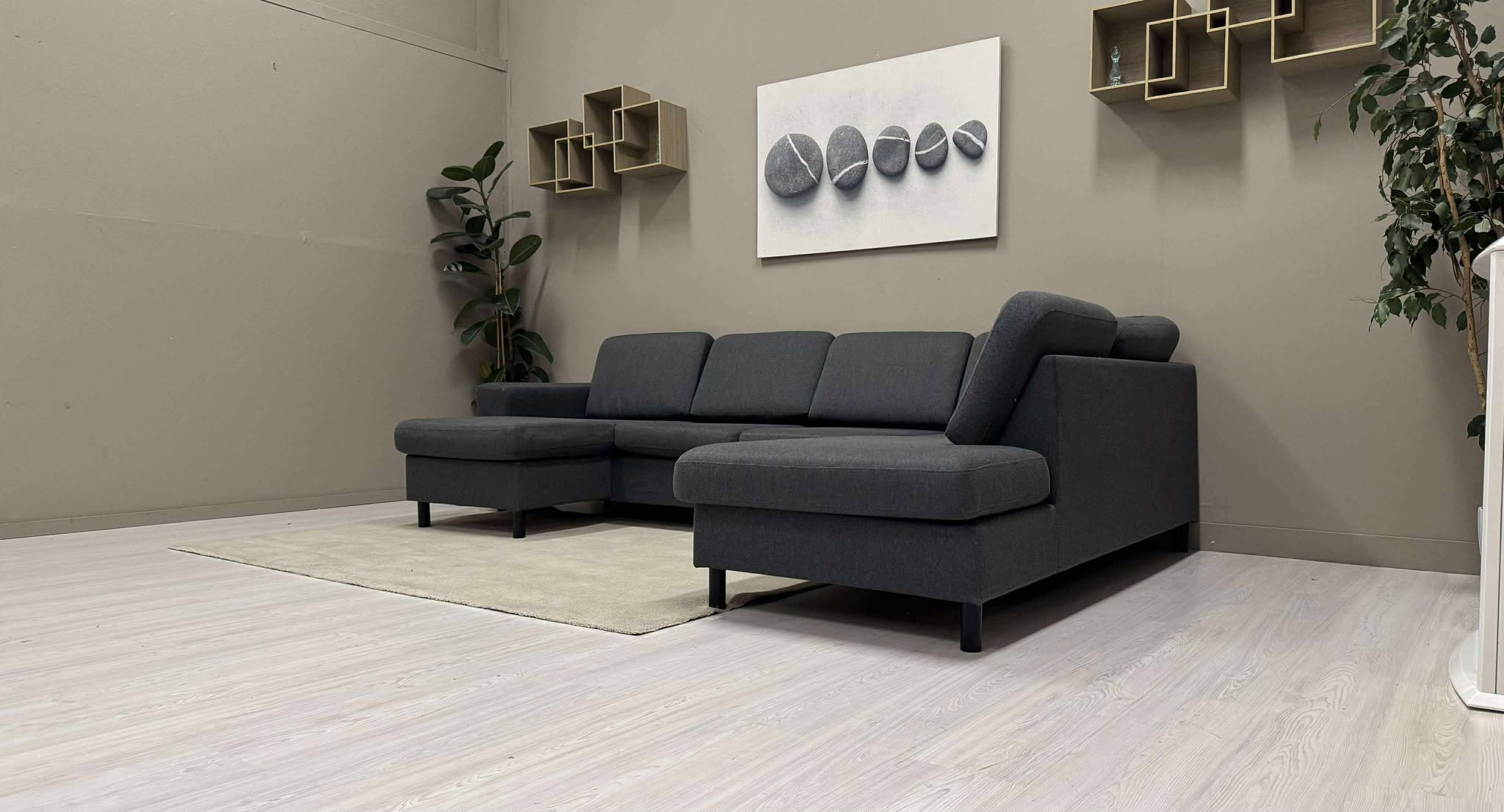 Liten U-Sofa (Mørk Grå)