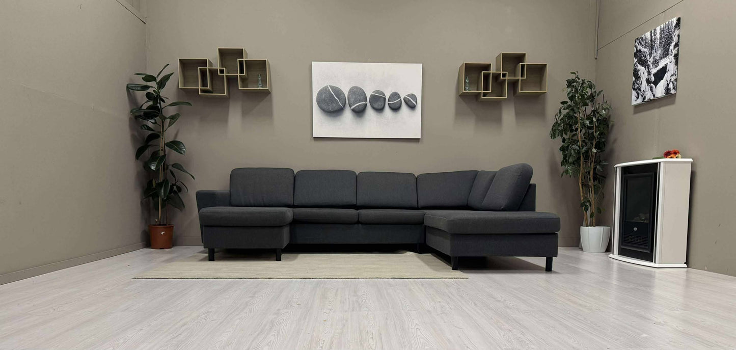Liten U-Sofa (Mørk Grå)