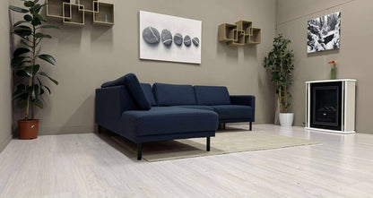 Elegant Hjørnesofa (Dyp Blå)