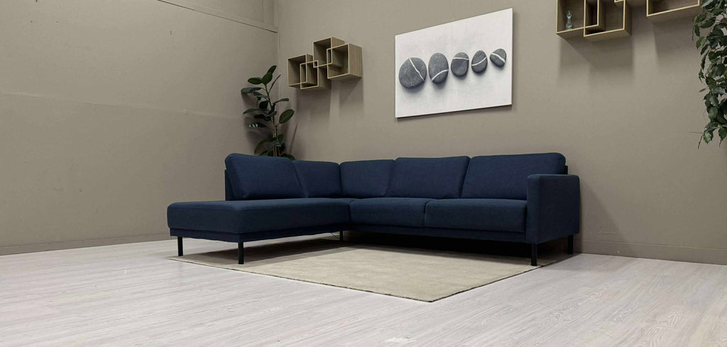 Elegant Hjørnesofa (Dyp Blå)