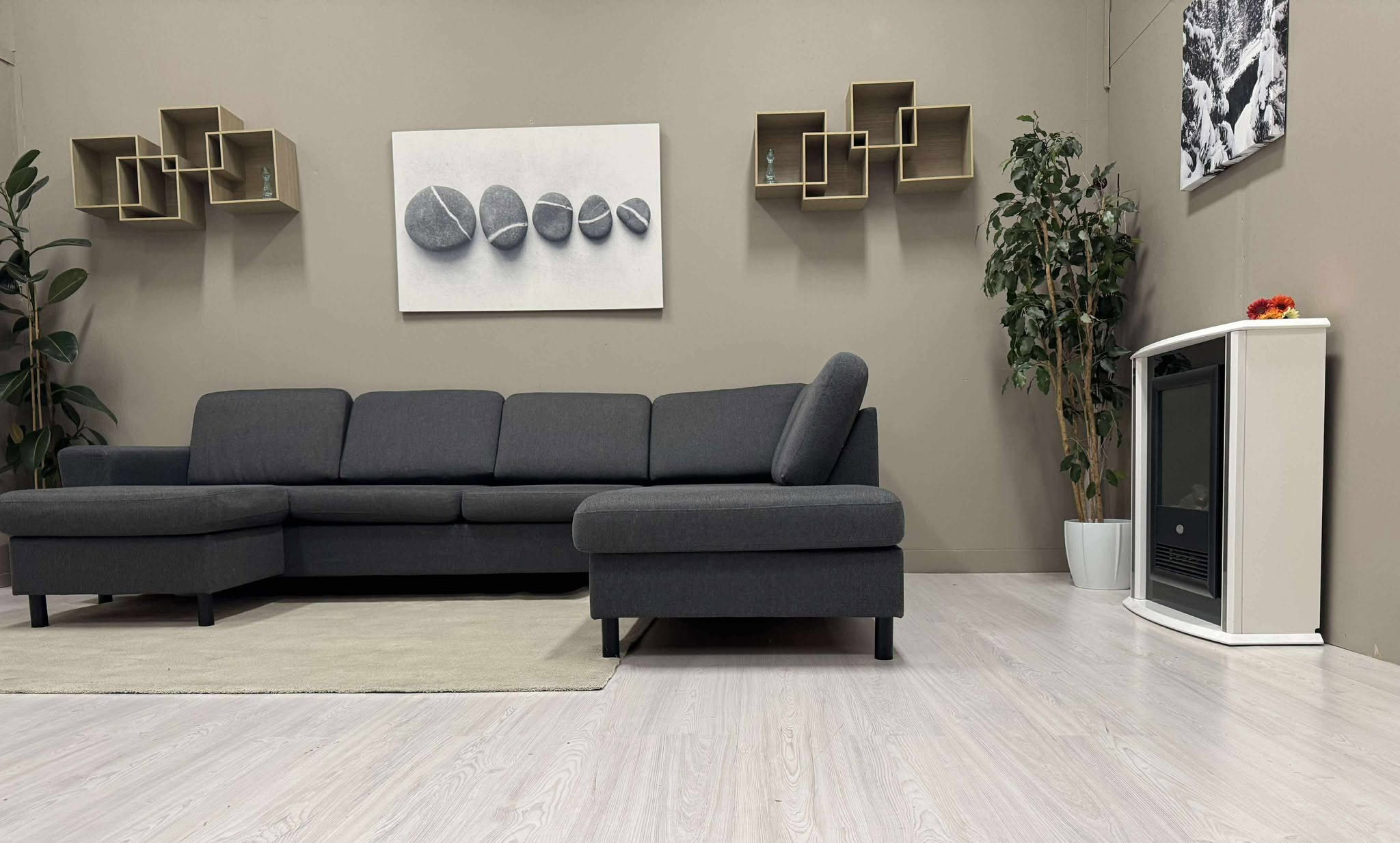 Liten U-Sofa (Mørk Grå)