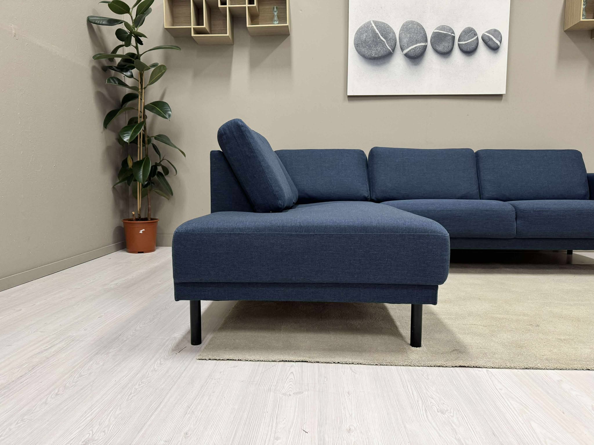 Elegant Hjørnesofa (Dyp Blå)