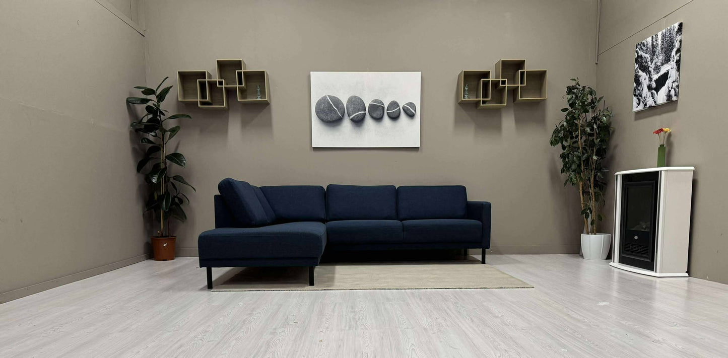 Elegant Hjørnesofa (Dyp Blå)