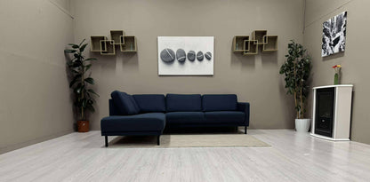 Elegant Hjørnesofa (Dyp Blå)