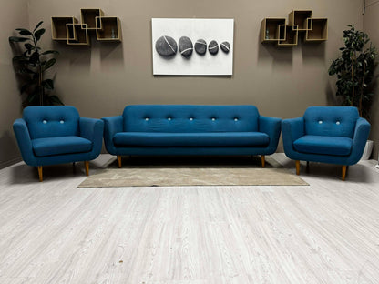 Sits Sofagruppe i Ull (Blå)