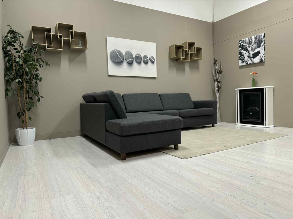 Moderne Sort Hjørnesofa