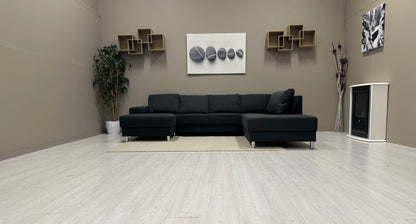 Mørk U- sofa