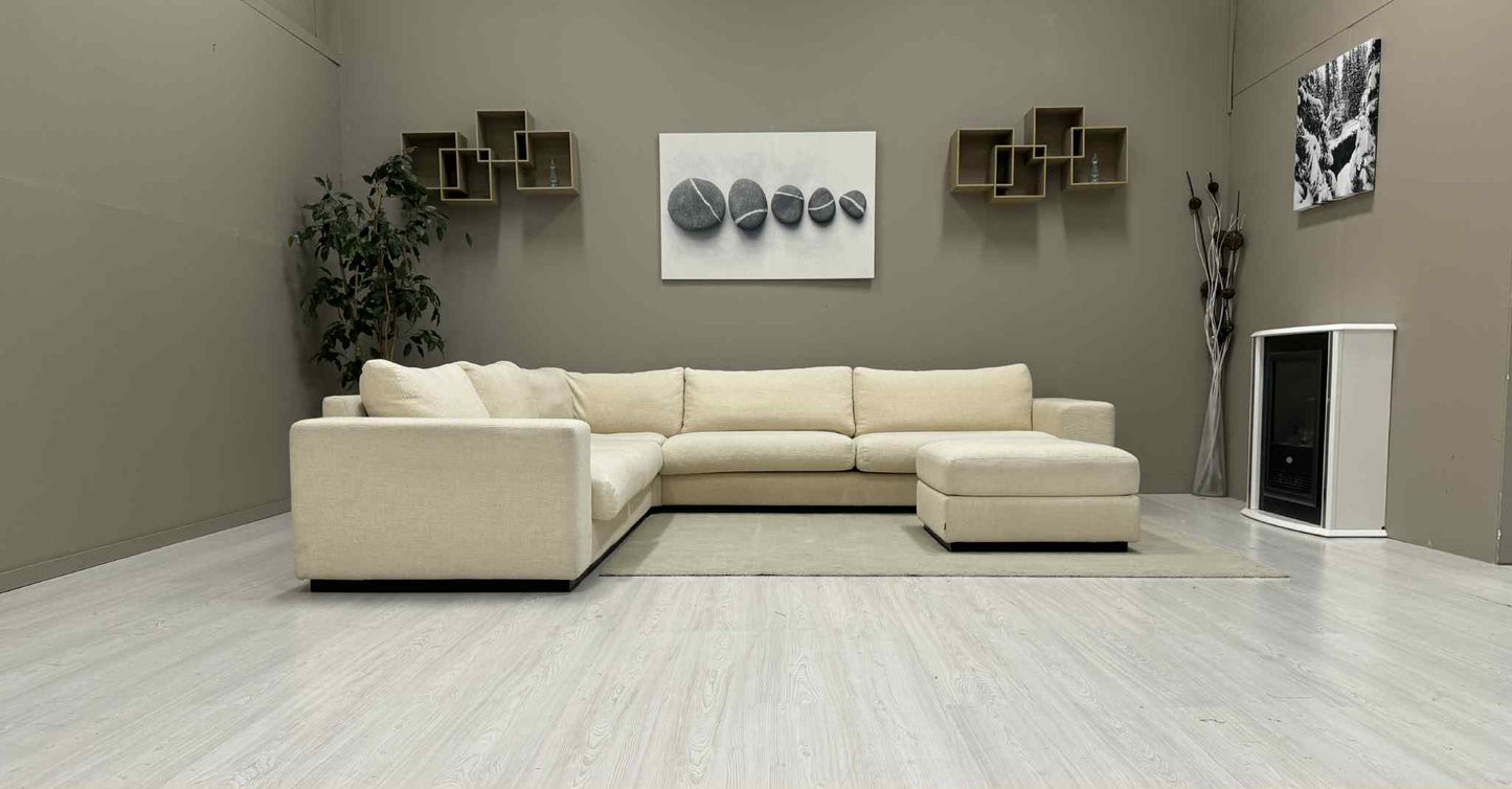 Beige Bolia Hjørnesofa med Puff