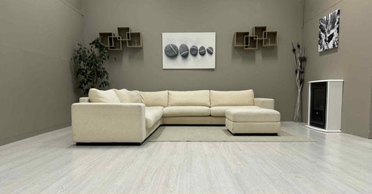 Beige Bolia Hjørnesofa med Puff